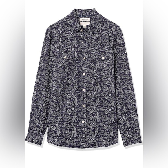 Goodthreads Men's Slim-Fit Long-Sleeve Linen and Cotton Blend Shirt- Small - Picture 1 of 12